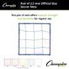 Champion Sports Junior Size 2.5mm Soccer Net Pair (2) – Twisted 5″ Square Polyethylene Netting