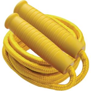 Champion Barbell Yellow Handle Braided Jump Rope, 8-Feet